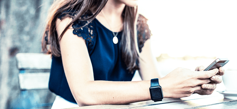 Woman using smartphone