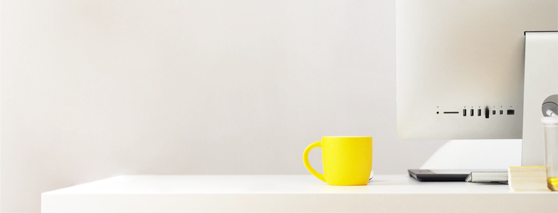 eclosings-and-virtual-digital-mortgages Yellow mug on white table