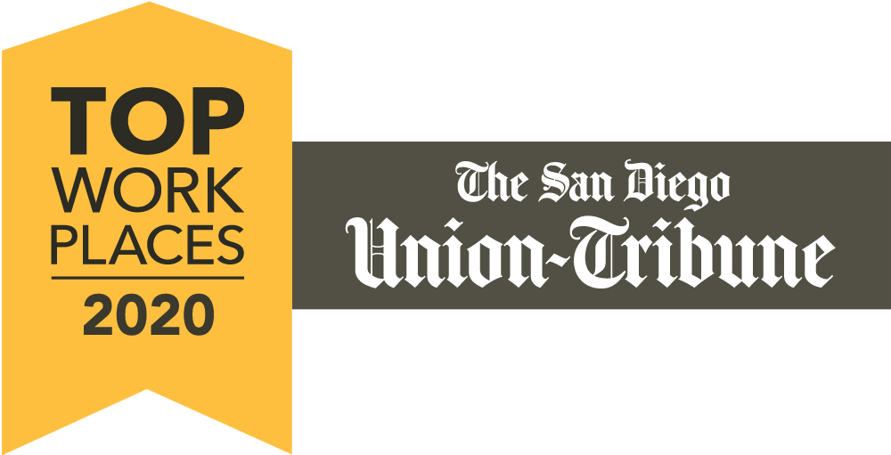 The San Diego Union Tribune Top Workplaces 2020 award logo