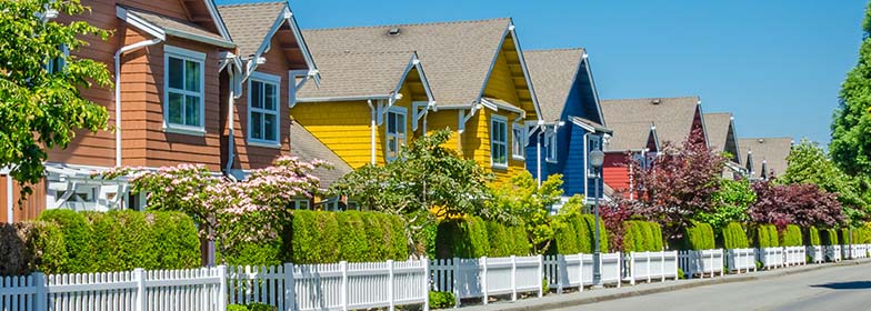 June blog 4 Row of houses in neighborhood