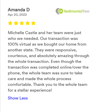 Amanda testimonial review