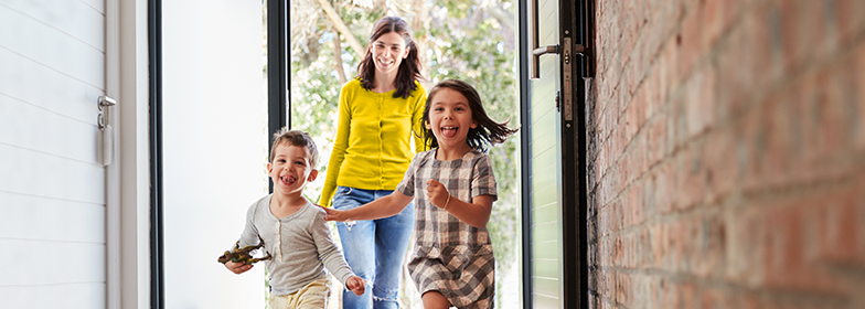 September Blog 1 A mother playing tag with her two kids