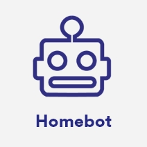 Robot icon with text 'Homebot'