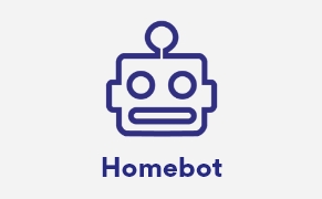 Robot icon with inset text 'Homebot'