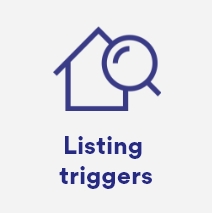 House icon with text 'Listing triggers'