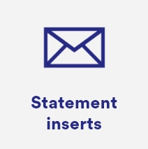 Envelope icon with inset text 'Statement inserts'