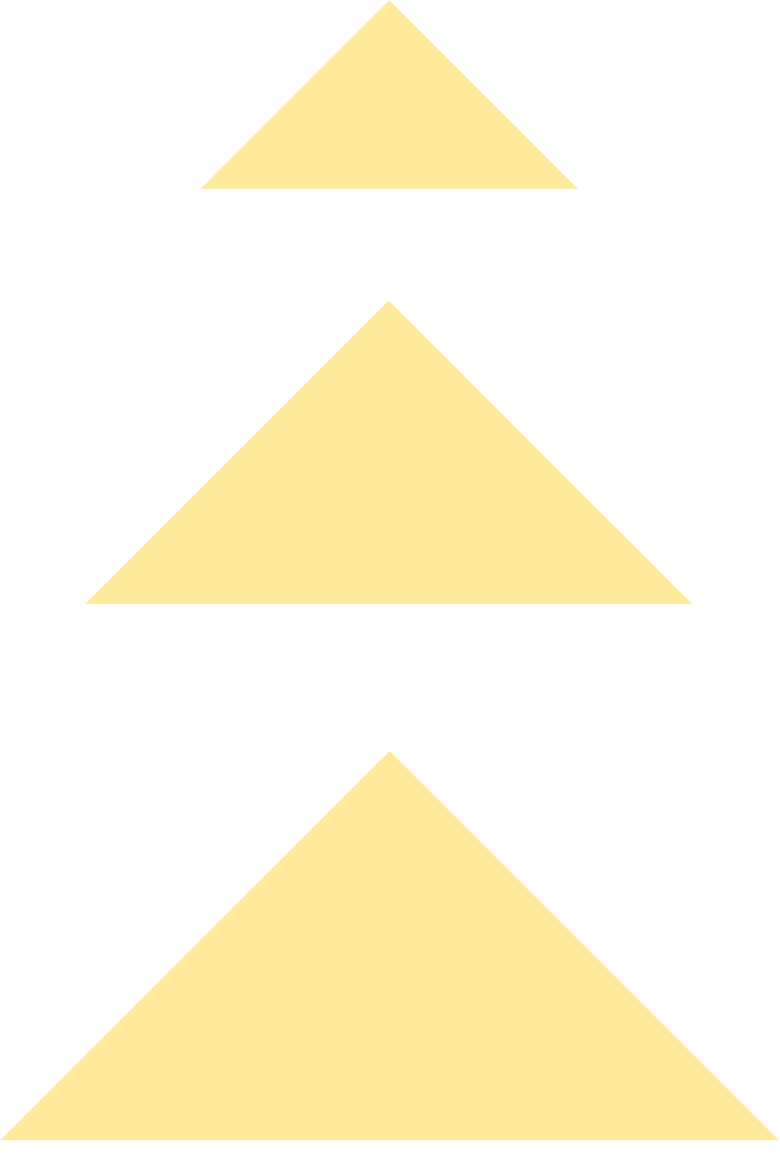 Three stacked triangles going up