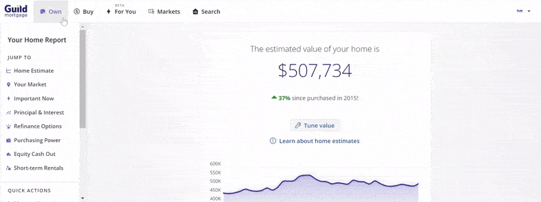 Walkthrough of Homebot website