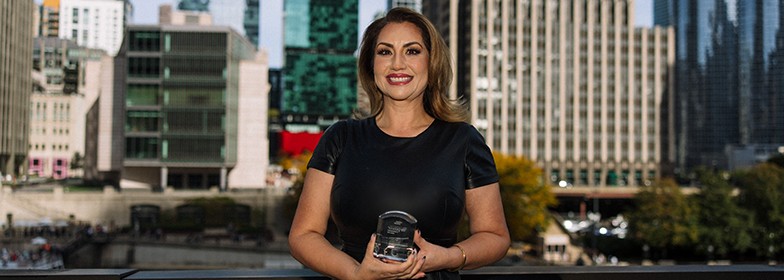 Nora Guerra honored with inaugural MBA mPower Community Builder Visionary Award A woman named Nora Guerra was honored with inaugural MBA mPower Community Builder Visionary Award